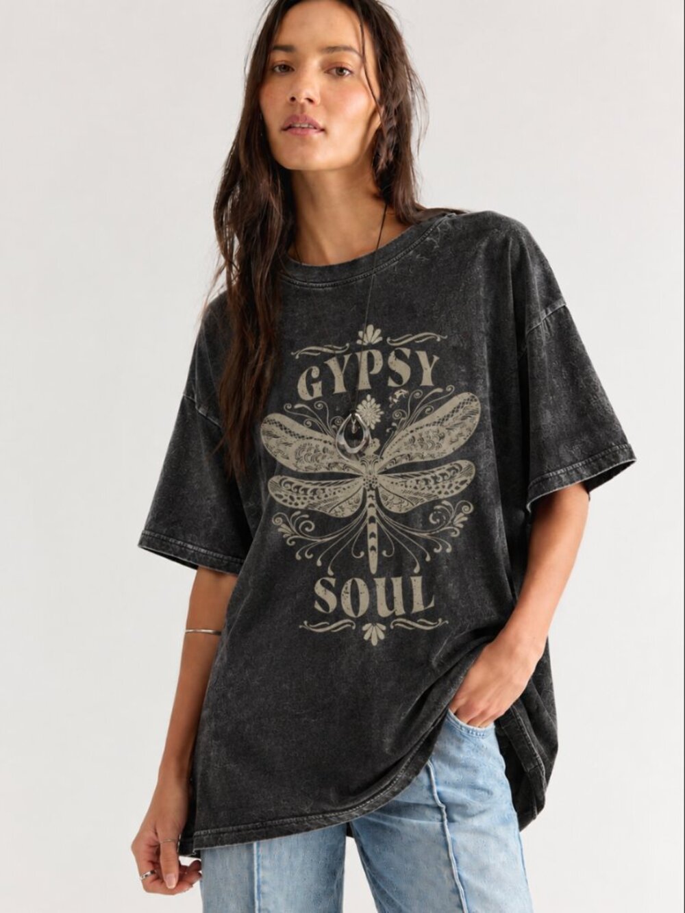 BOUTIQUE HIPPEE HARVEST GYPSY SOUL DRAGONFLY TEE